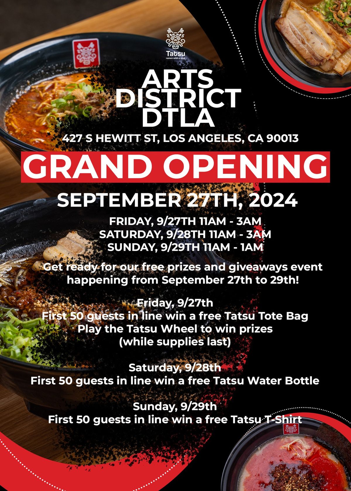 Tatsu Ramen - Arts District DTLA Grand Opening