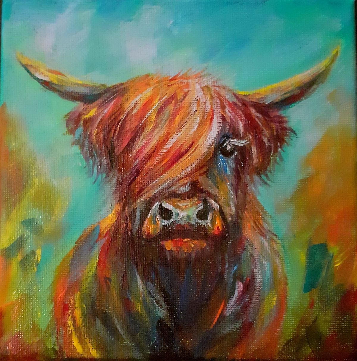 Hielan' Coo' Acrylic on Canvas Workshop