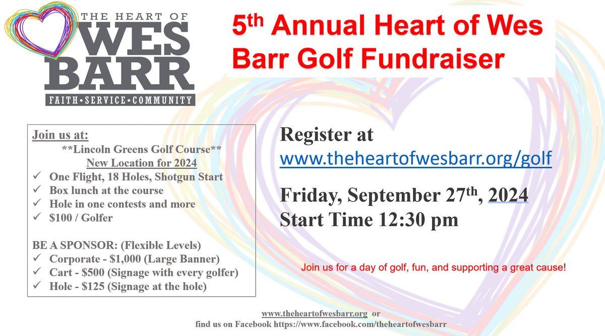 5th Annual Golf Outing Fundraiser