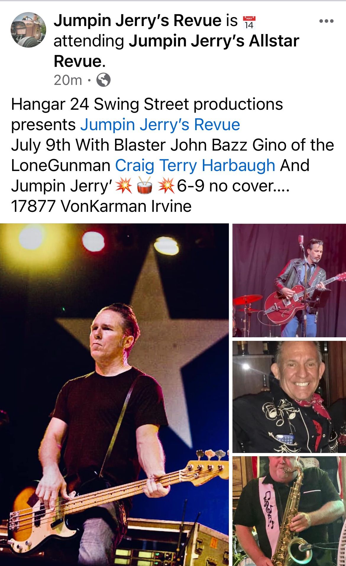 Jumpin Jerry\u2019s Rock-A-Revue With Blaster John Bass Rockin Rebel Jerry Prefontaine Gino Lone Gunmen 