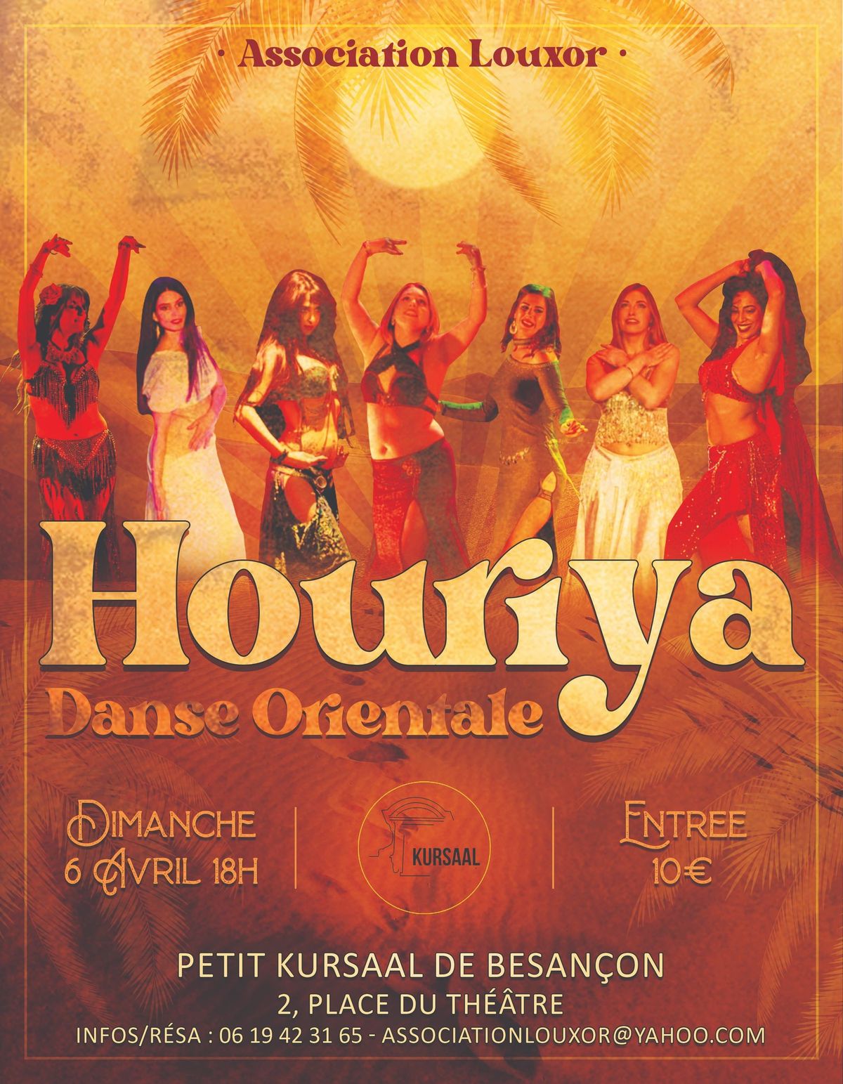 Houriya spectacle de danse orientale le 6 avril 2025 Petit Kursaal Besan\u00e7on 