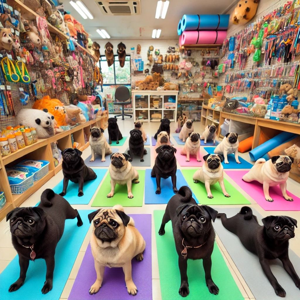 SOLD OUT!  Pug Yoga!