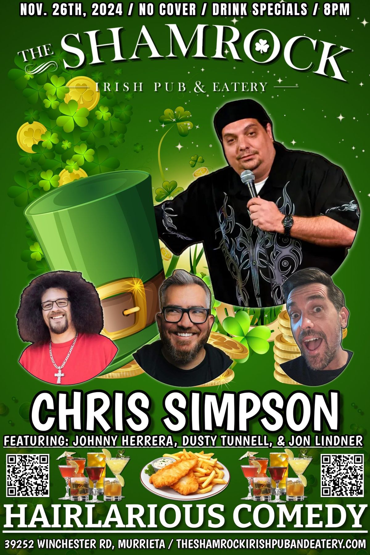 HAIRlarious Comedy Show W\/ Jon Lindner, Dusty Tunnell, & Chris Simpson