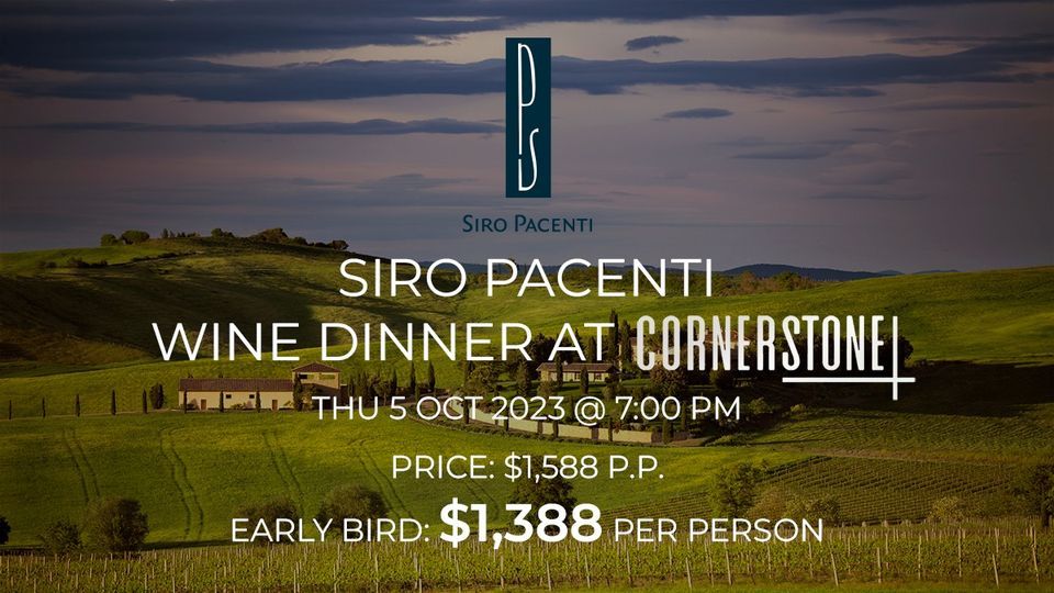 Siro Pacenti Wine Dinner at Cornerstone HK