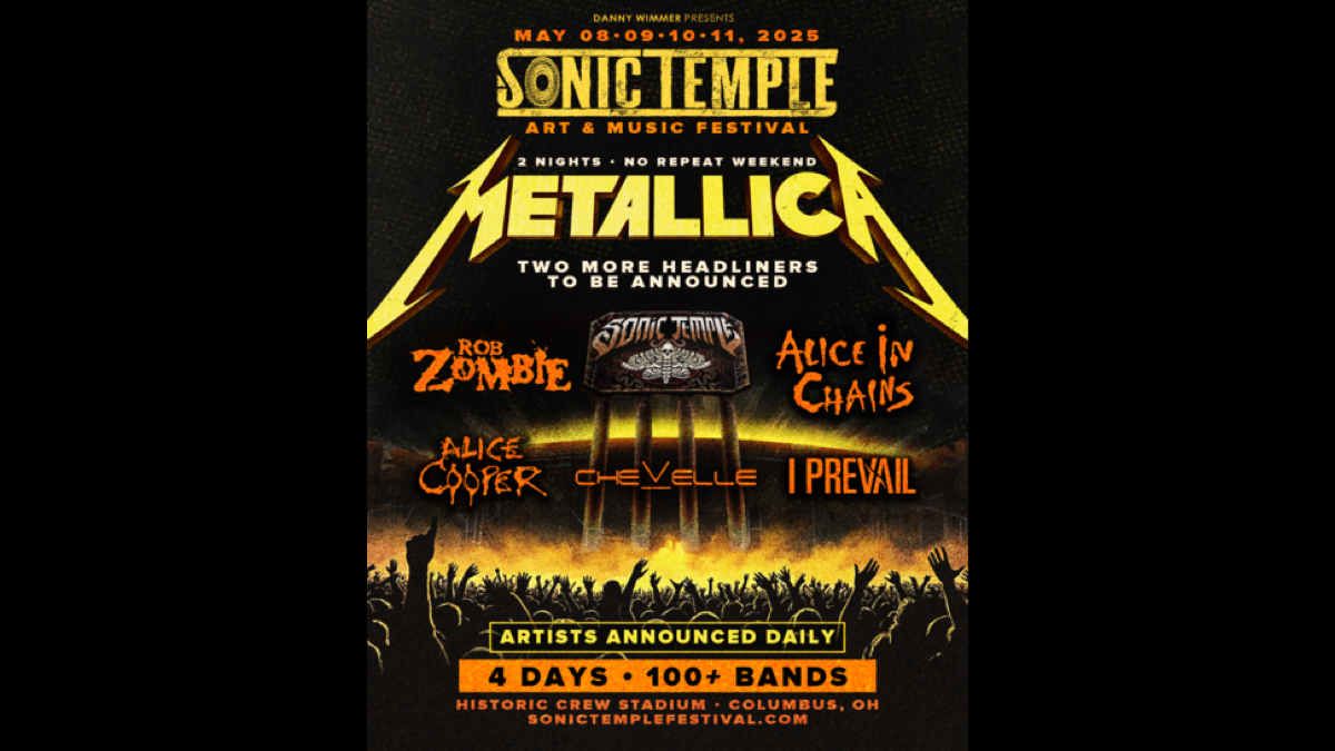 Sonic Temple Art + Music Festival (Friday Pass) with Metallica, Rob Zombie, Alice Cooper, and more!