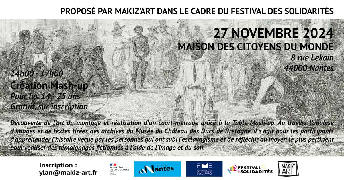 COMPLET - Festival des Solidarit\u00e9s - R\u00e9cits sensibles autour de l'esclavage