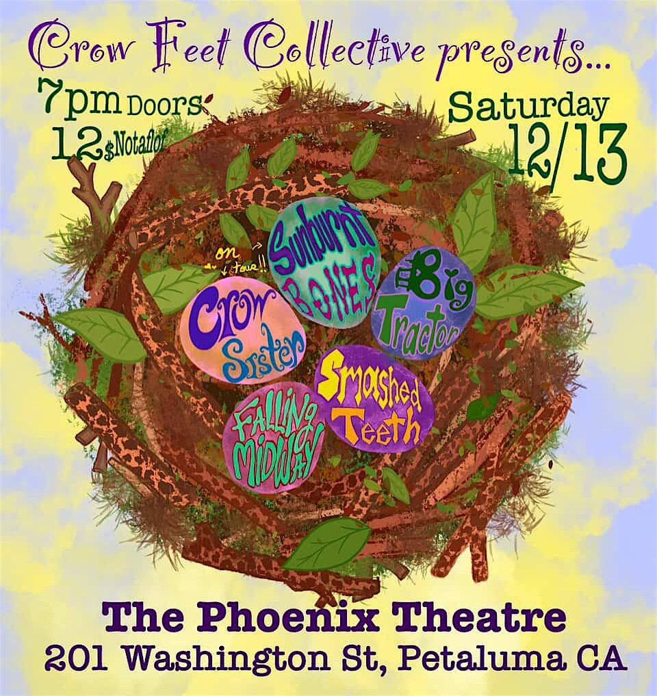 Falling Midway, Smashed Teeth, Big Tractor, Sunburnt Bones, Crow Sister