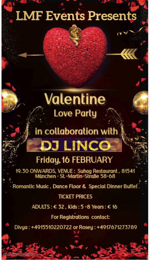 Valentine Love Party at Suhag Restaurant 