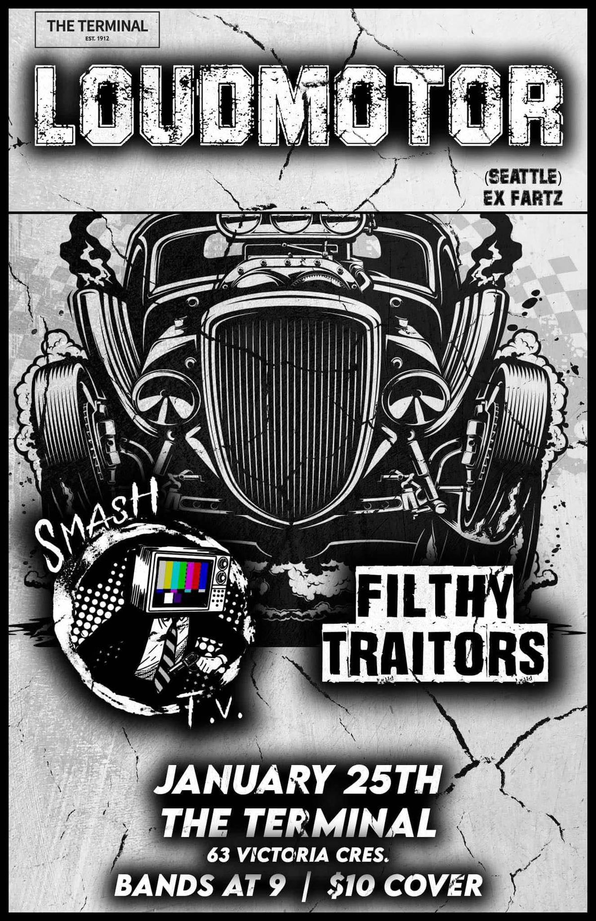 LoudMotor with Smash TV and Filthy Traitors @ The Terminal Bar 