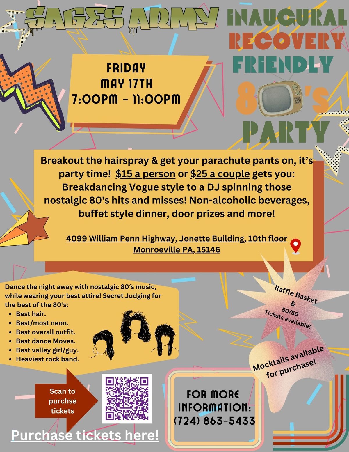 Inaugural Recovery Friendly 80's Party