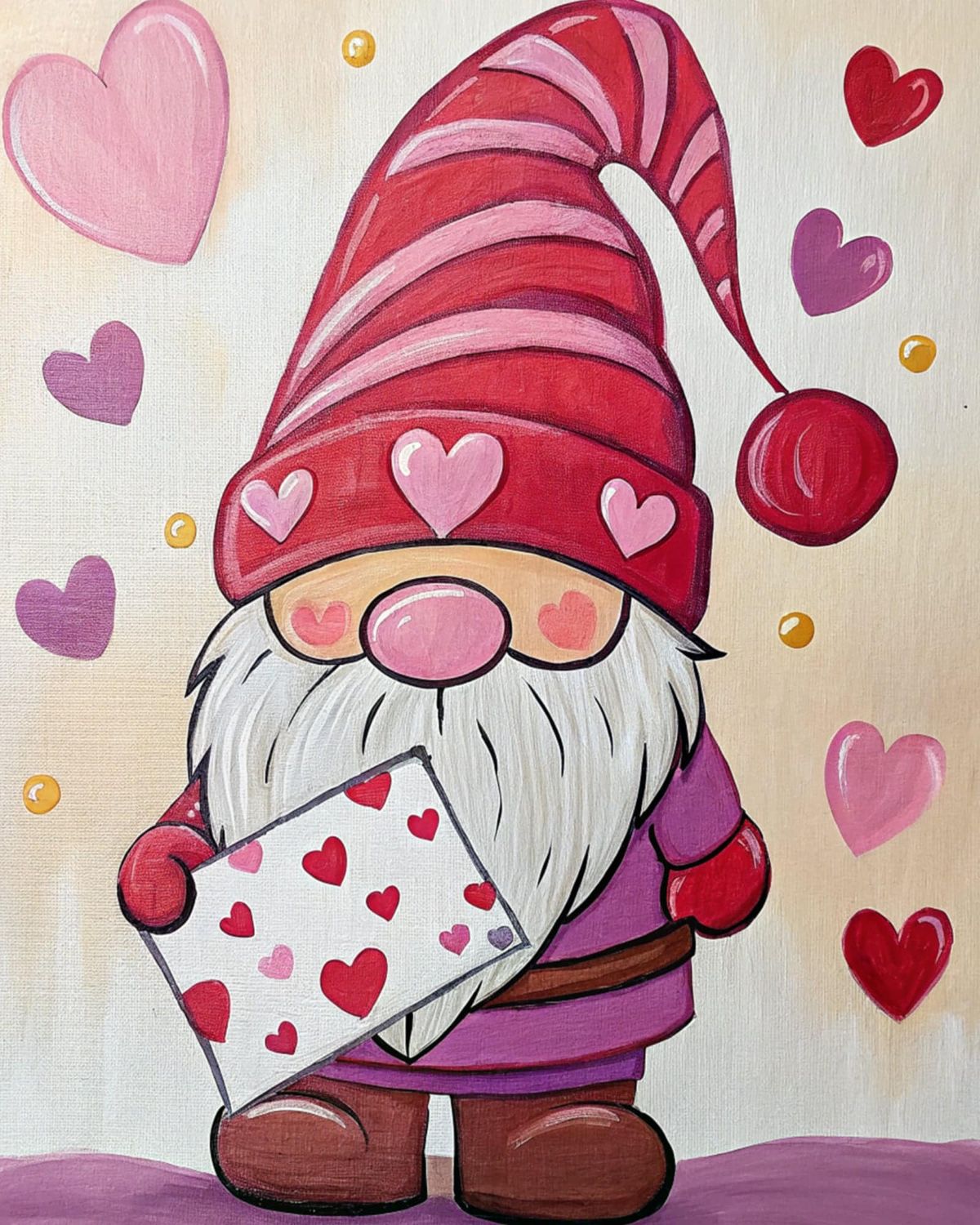 Valentines Gnome Paint Party