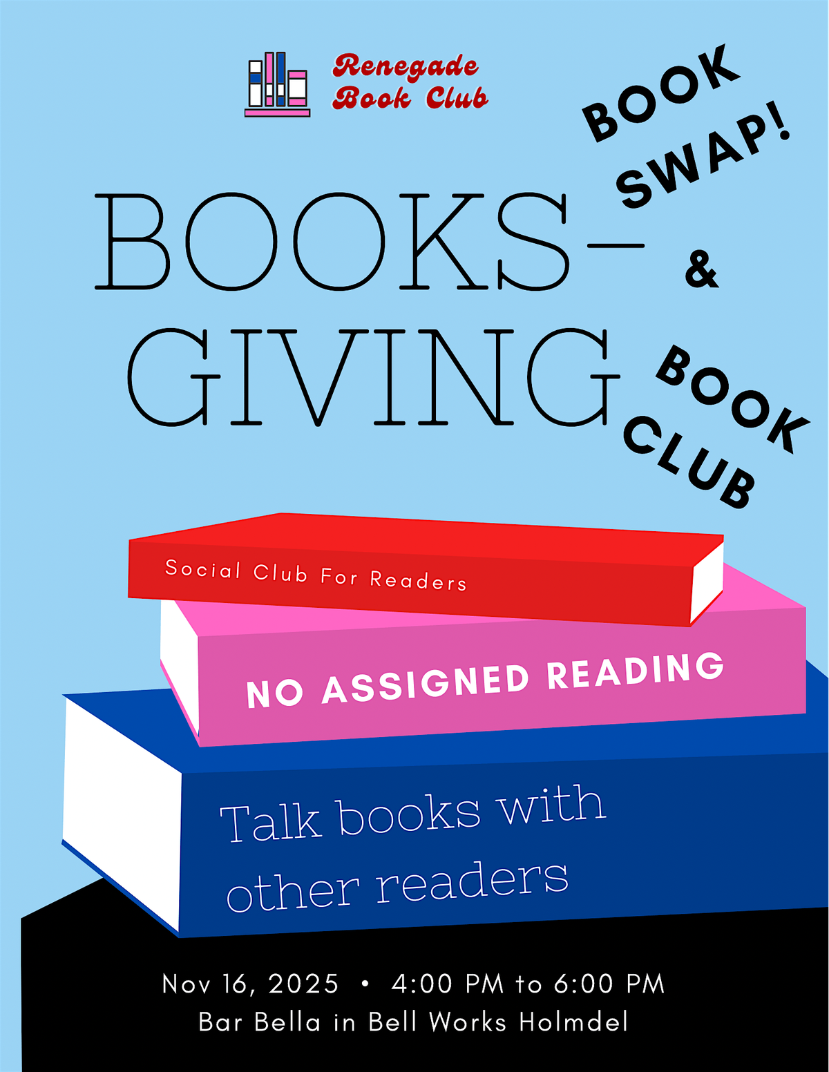 Booksgiving Book Swap and Book Club