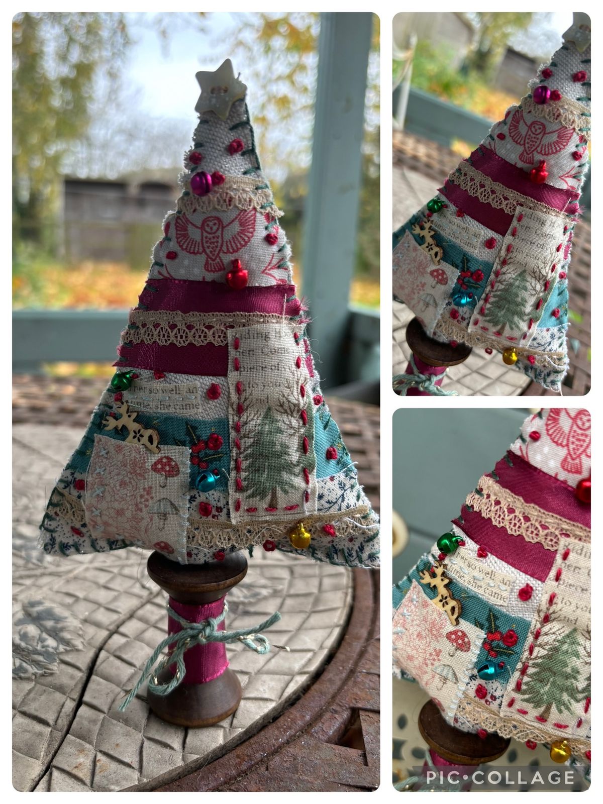 Slow Stitching Cotton Reel Christmas Tree Workshop