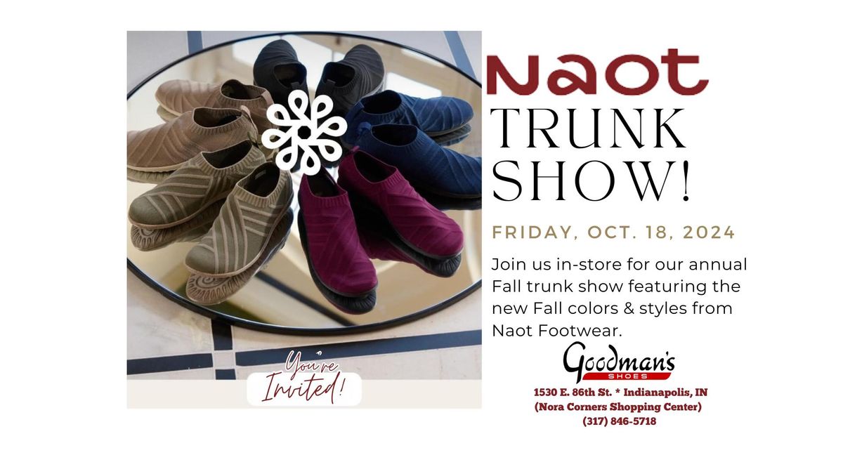 Naot Footwear Fall Trunk Show