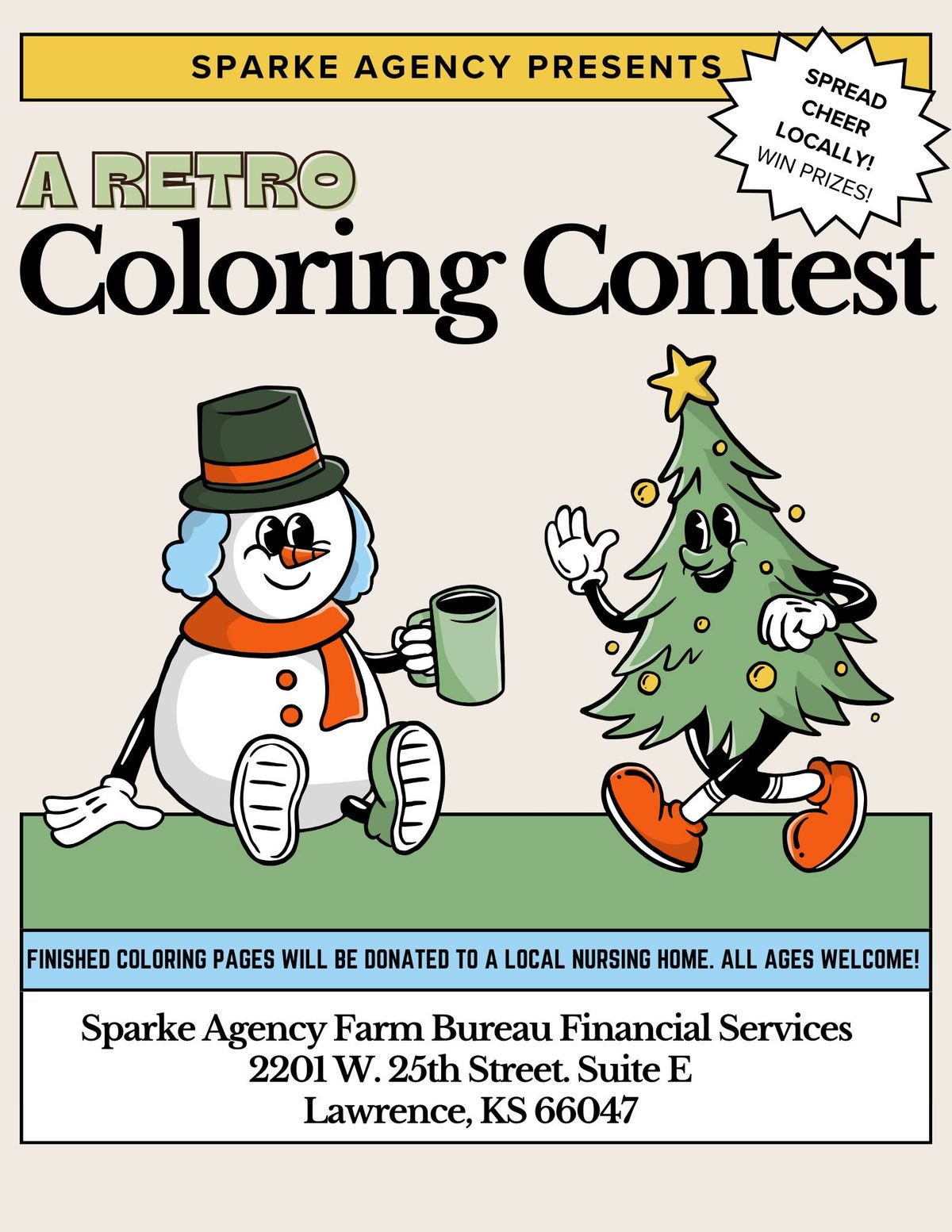 Coloring Contest - Holiday Retro Style! 