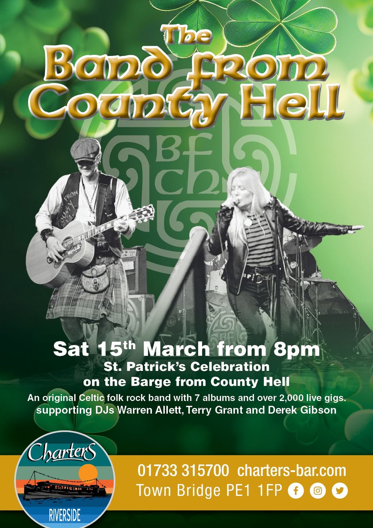 St. Patrick's Celebration on the Barge from County Hell + supporting DJs - Free Entry