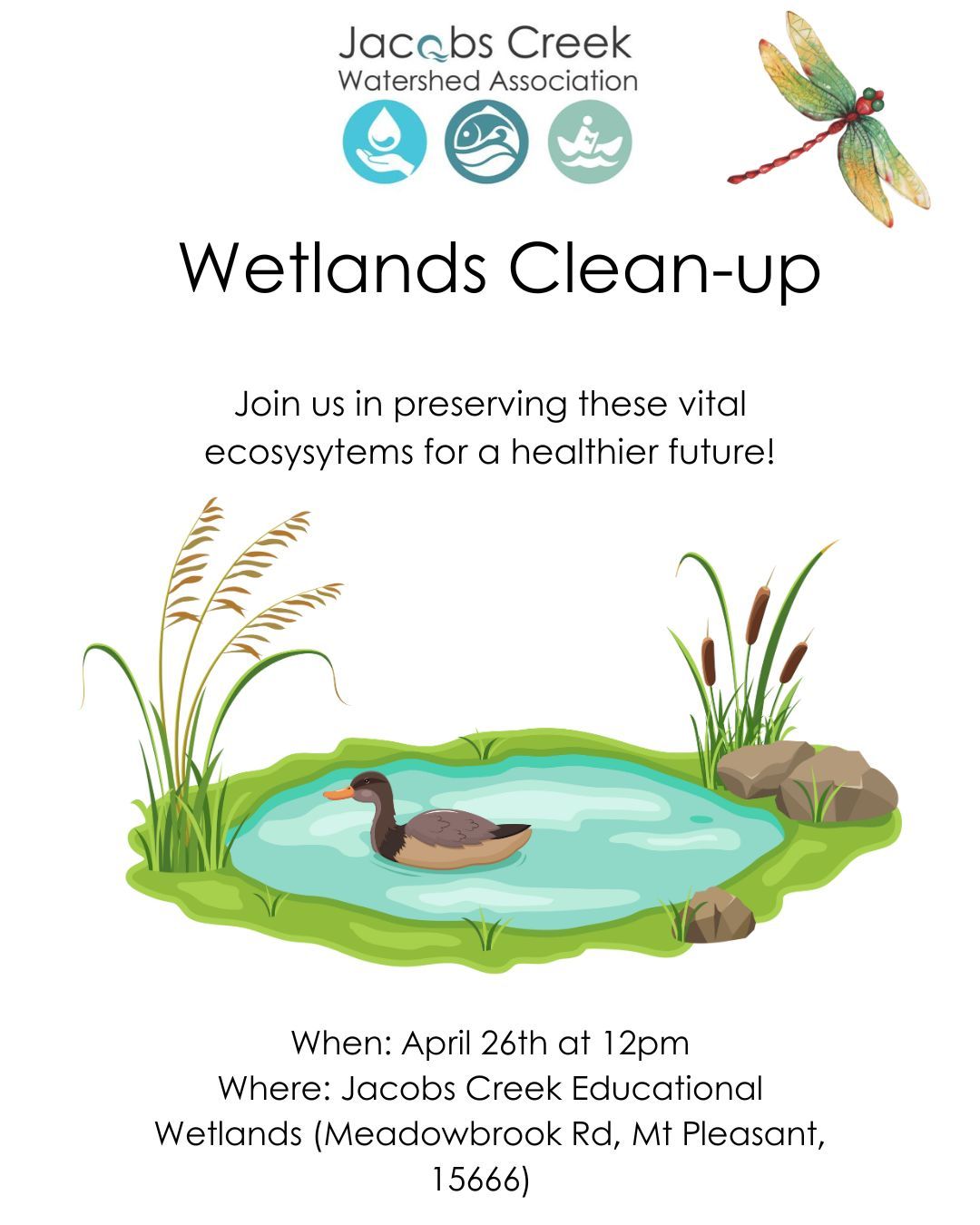 Jacobs Creek Educational Wetlands Clean-Up 