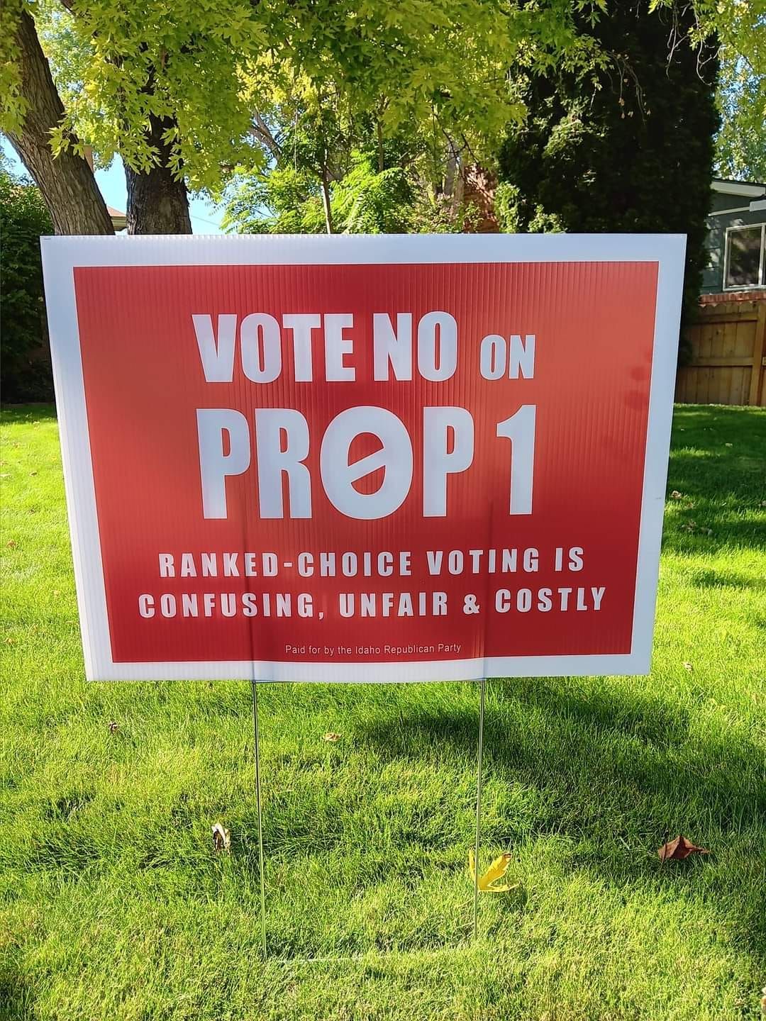 Vote against Prop 1 and Ranked Choice Voting