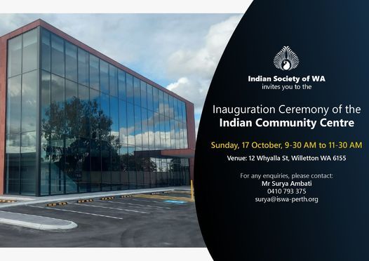Inauguration of our New Indian Community Centre