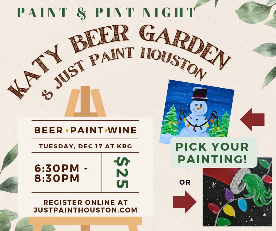 Katy Beer Garden "You-Pick" Paint & Pint