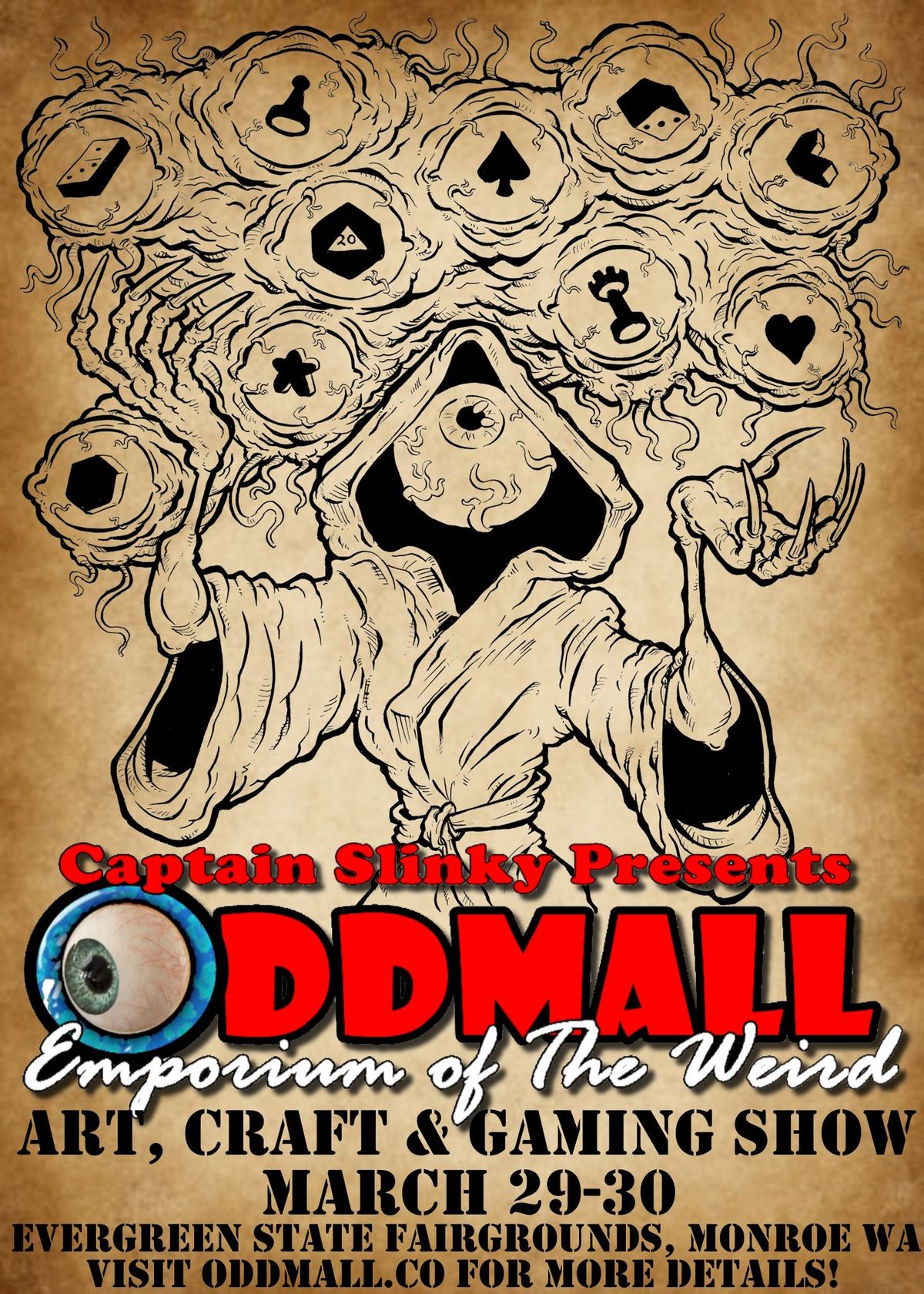 Captain Slinky Presents Oddmall Emporium of The Weird SPRUNG 2025 Art, Craft & Gift Show