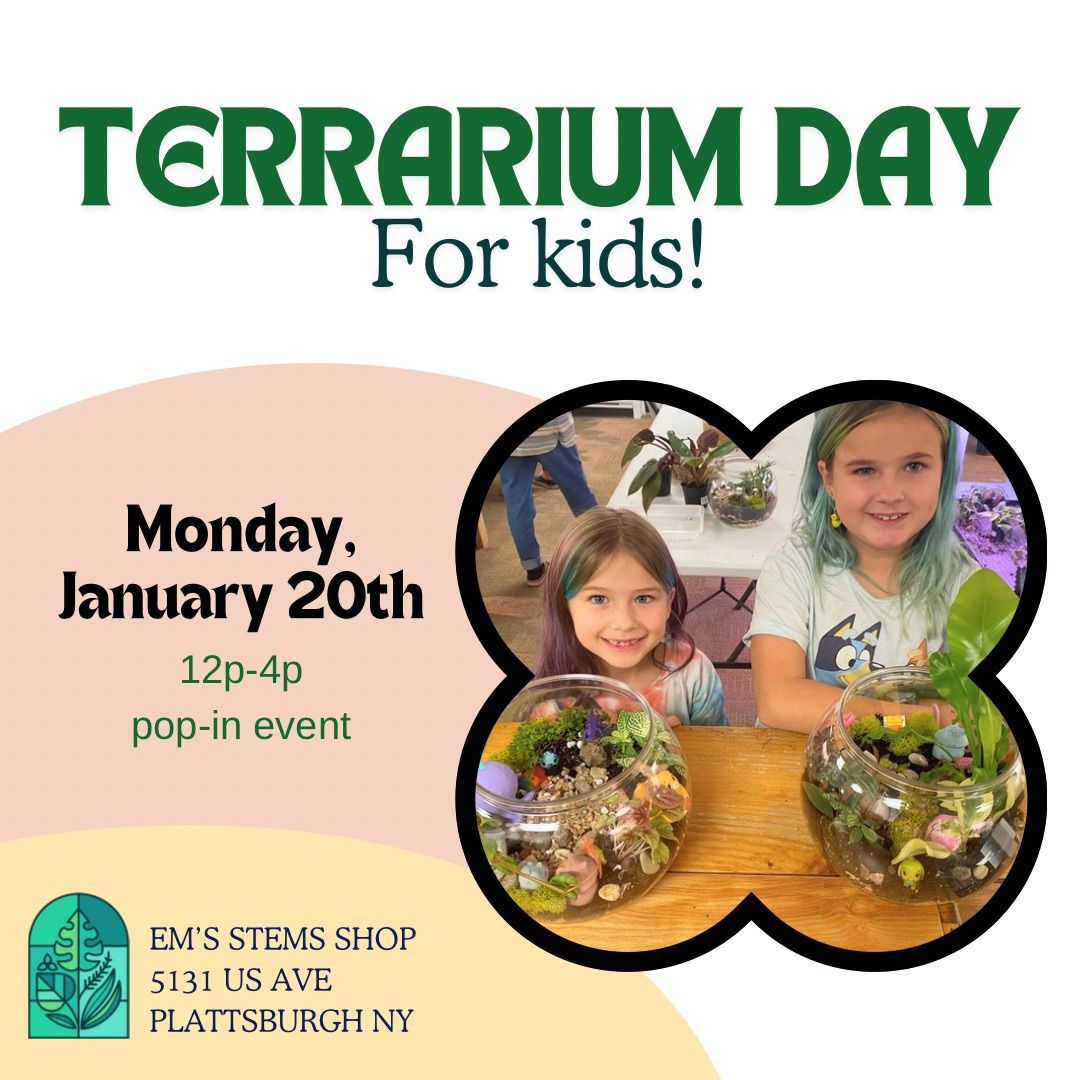 Kids terrarium day at Em\u2019s Stems 