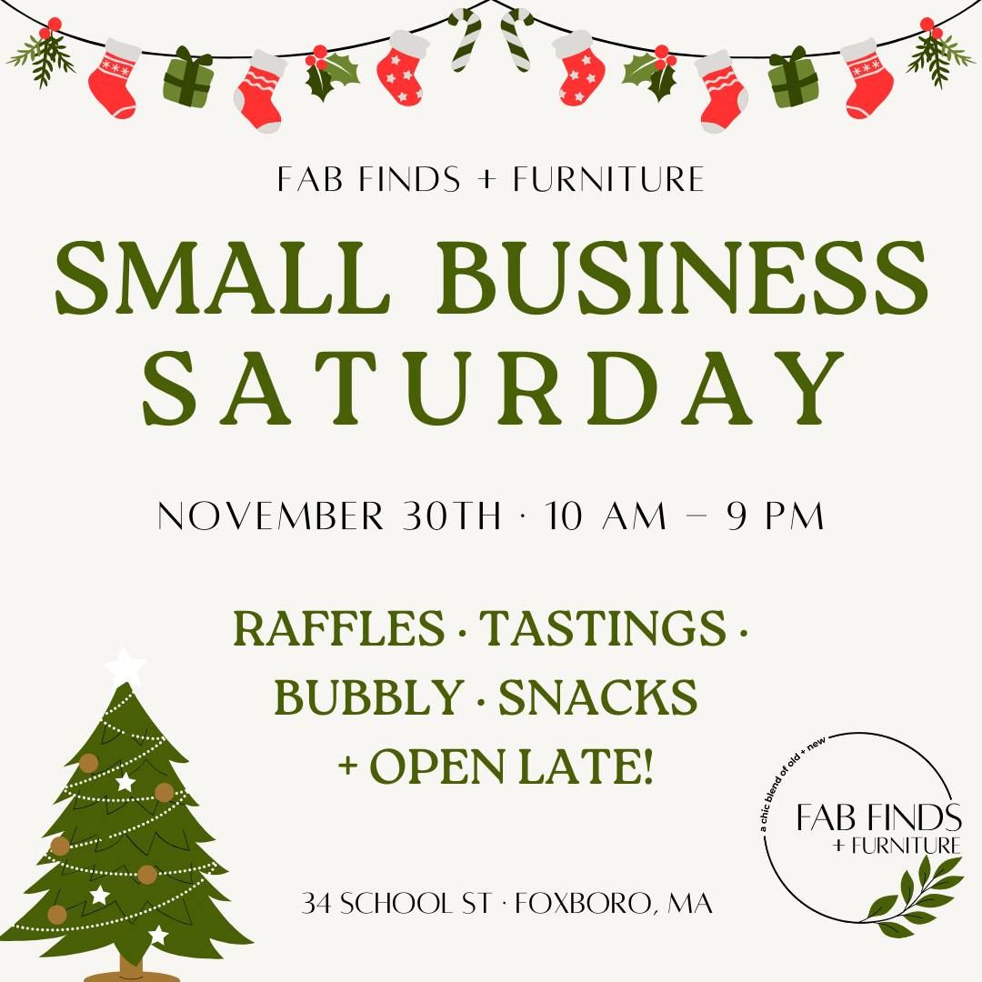 SMALL BUSINESS SATURDAY (OPEN LATE!)