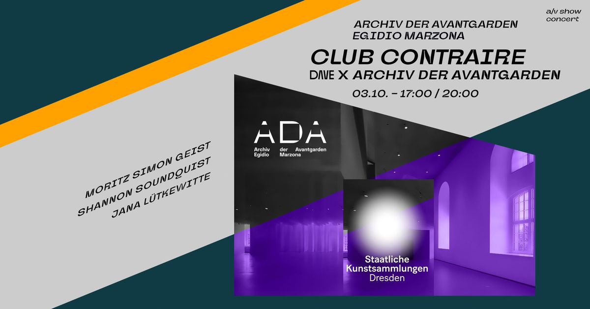 Club Contraire: DAVE x Archiv der Avantgarden  \u2013 Egidio Marzona \/\/ Concert #2