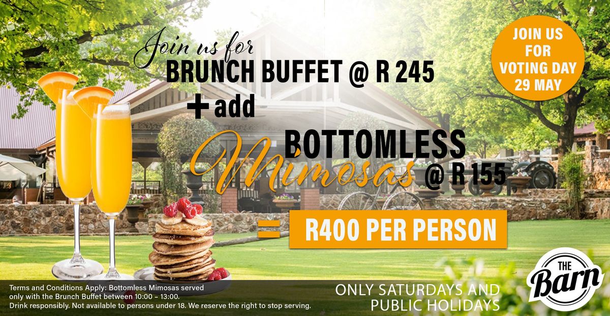 VOTING DAY BRUNCH - 29 MAY 2024 @R245 per person 