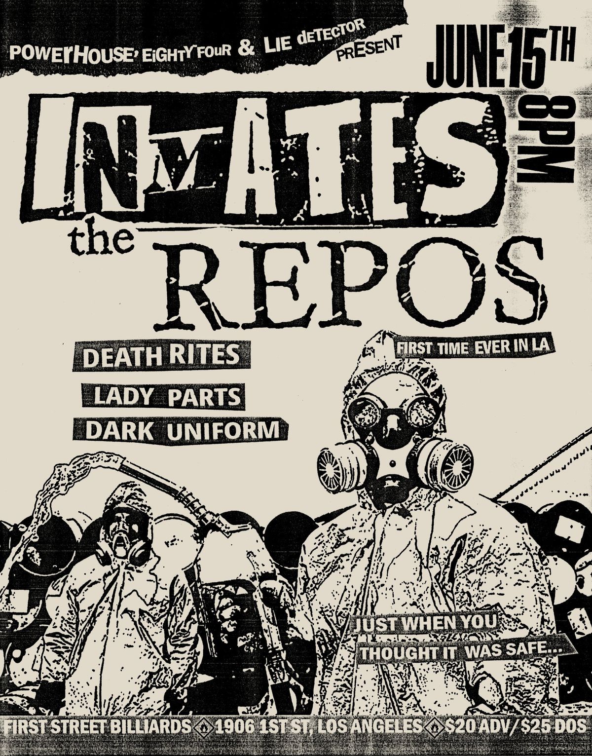 Inmates, The Repos, Death Rites, Lady Parts and Dark Uniform June 15th, 2025