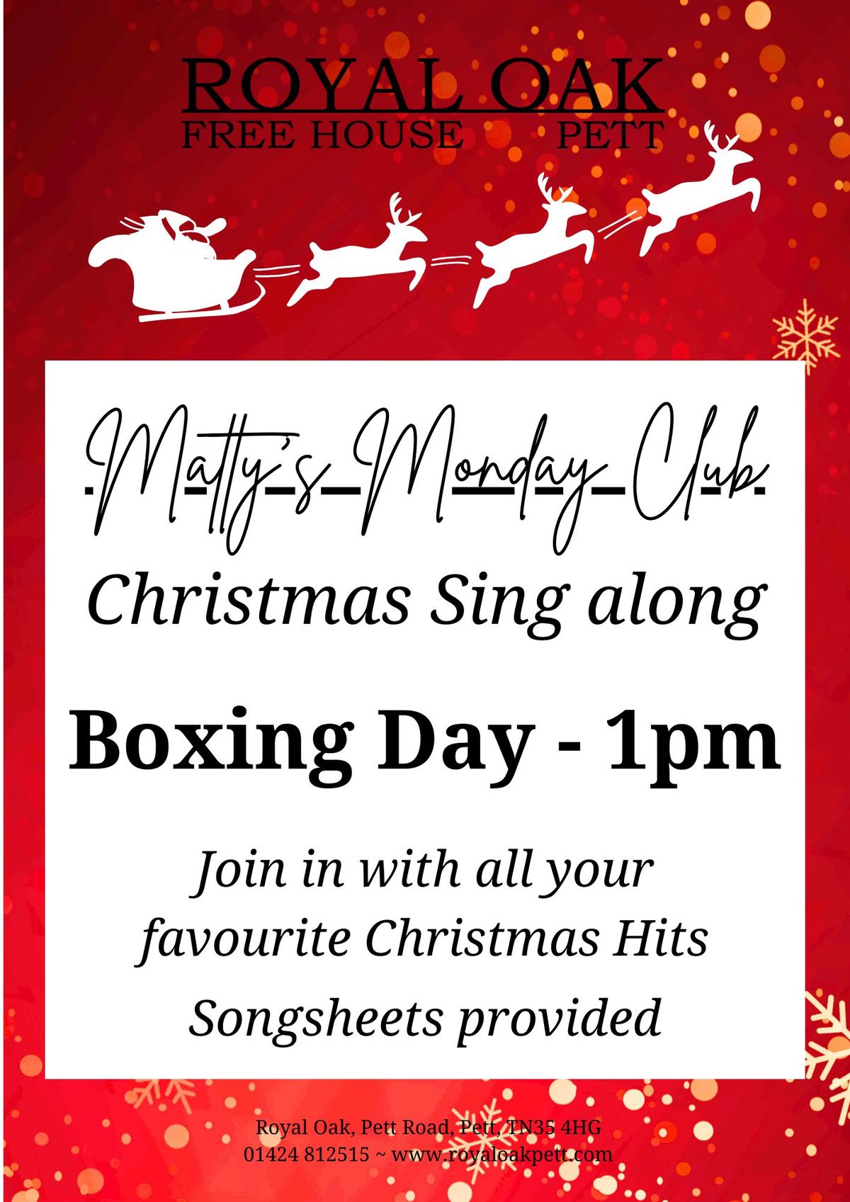 Matty's Monday Club: Christmas Sing Along