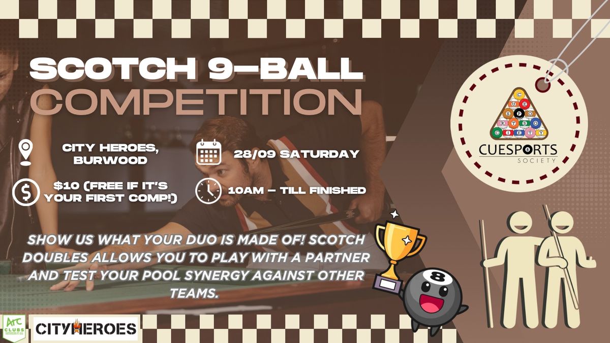 CueSoc\u2019s 9-Ball Scotch Doubles Competition!