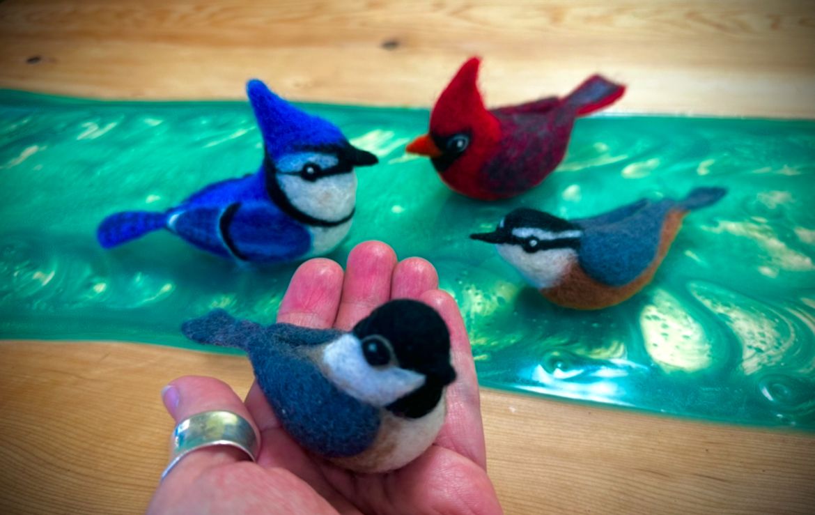 Needle Felting Birds Class - $50