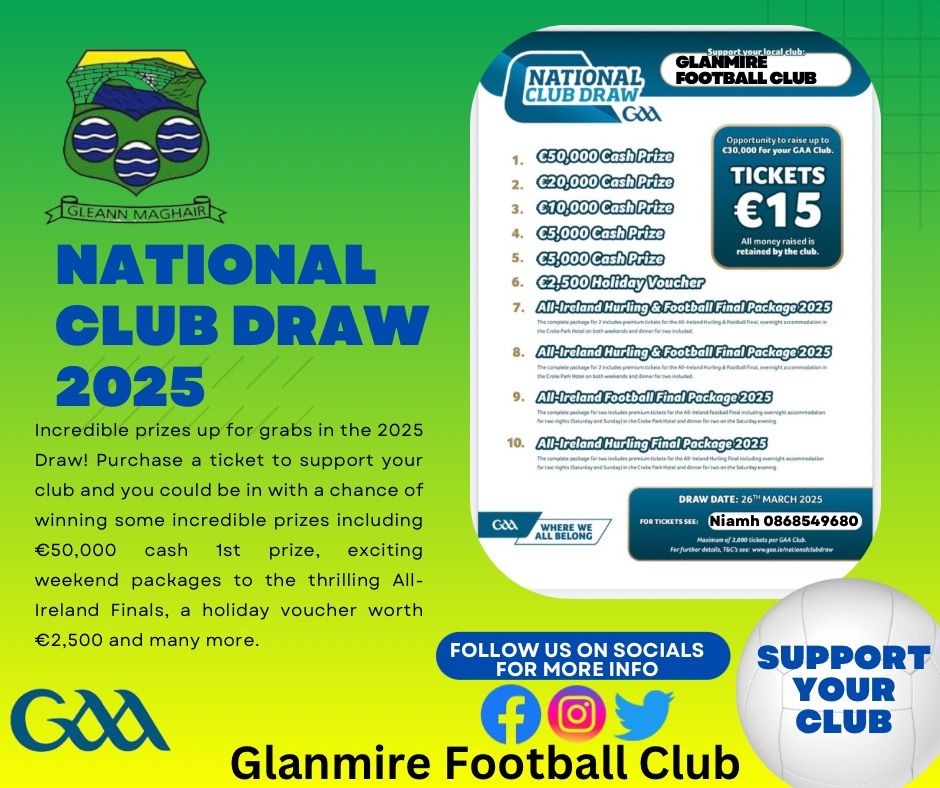 NATIONAL CLUB DRAW TICKET SALES