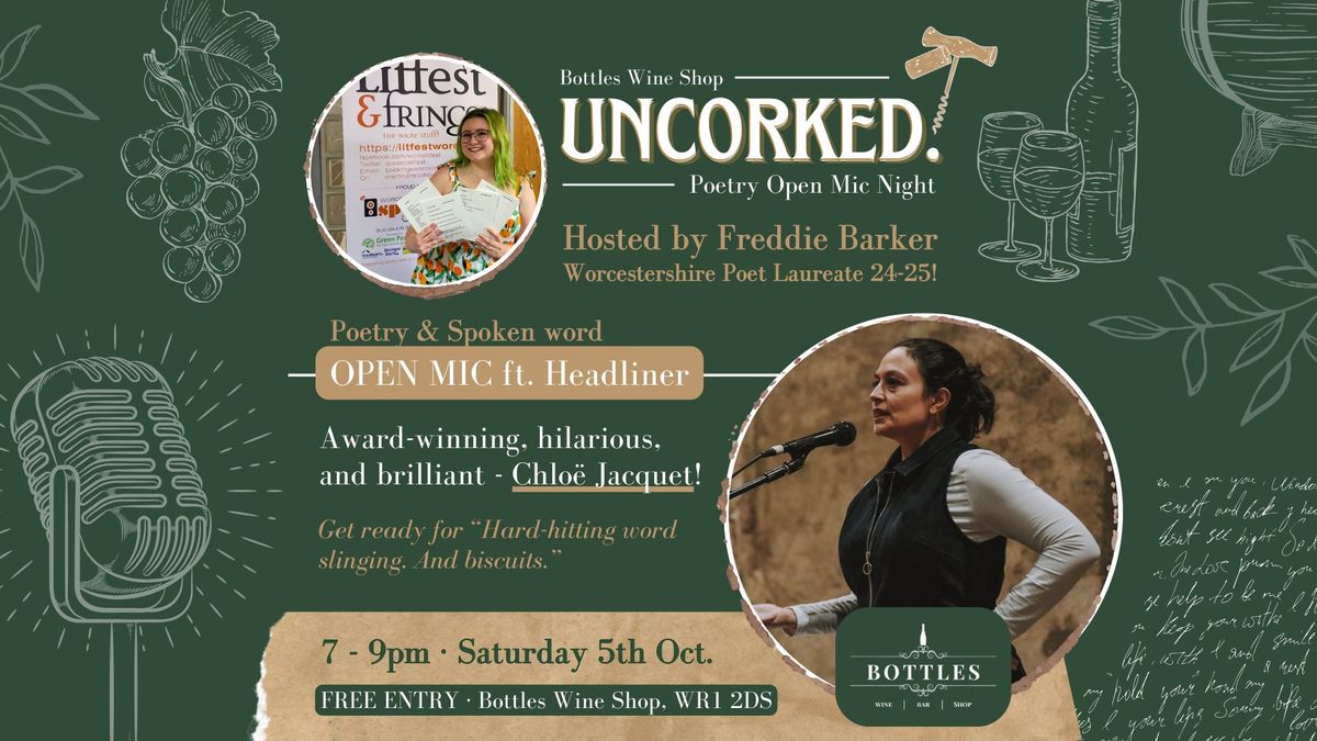 UNCORKED! Poetry Open Mic Night