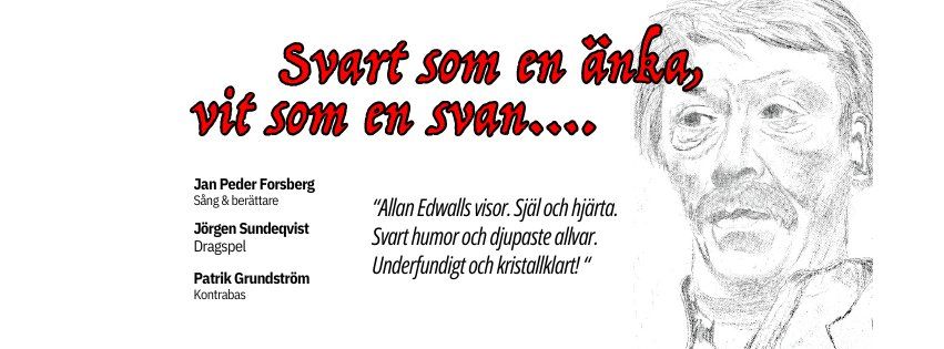 Allan Edwall 100\u00e5r. SVART SOM EN \u00c4NKA, VIT SOM EN SVAN....