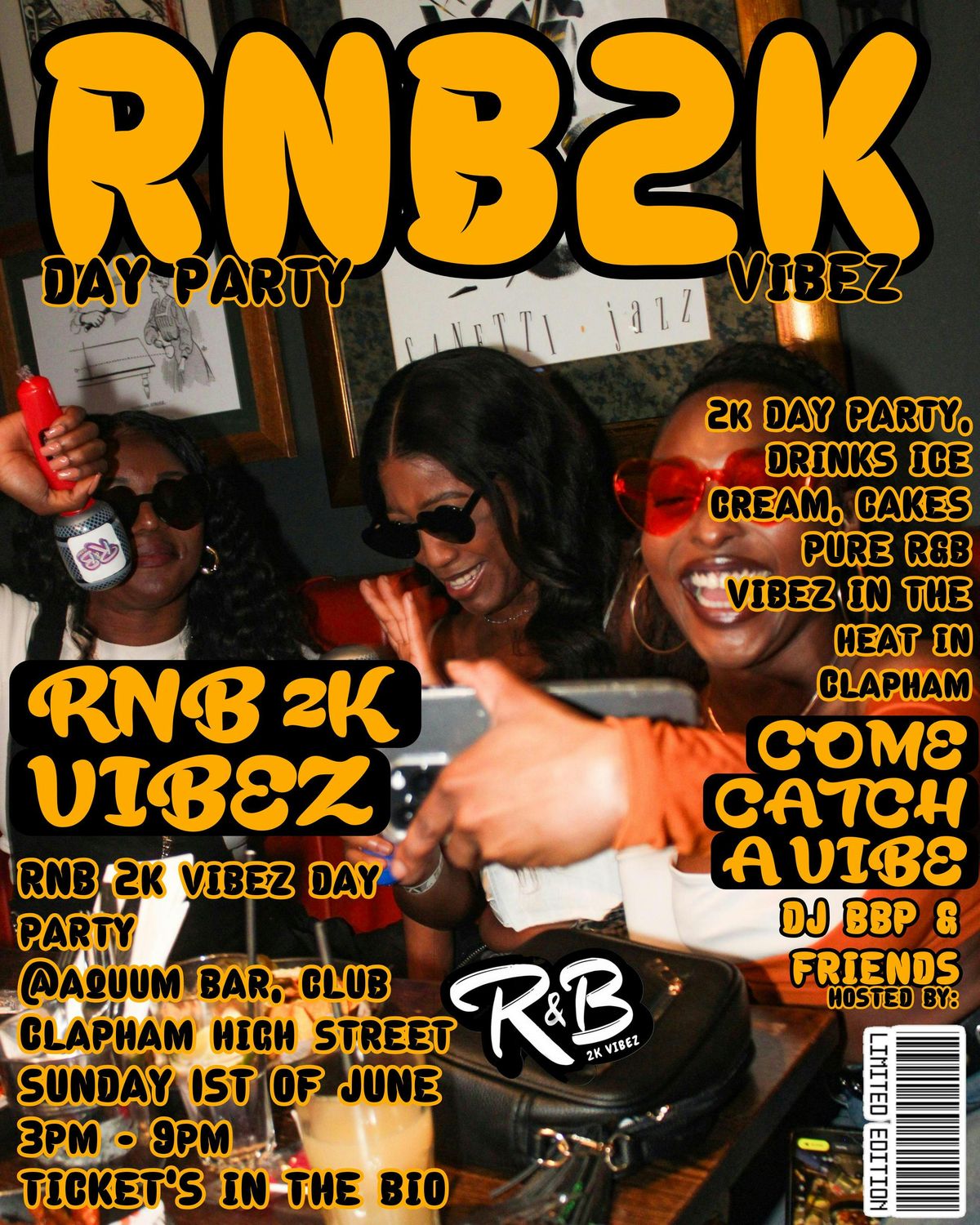 RNB 2K VIBEZ DAY PARTY (AQUUM BAR, CLUB) - LONDON
