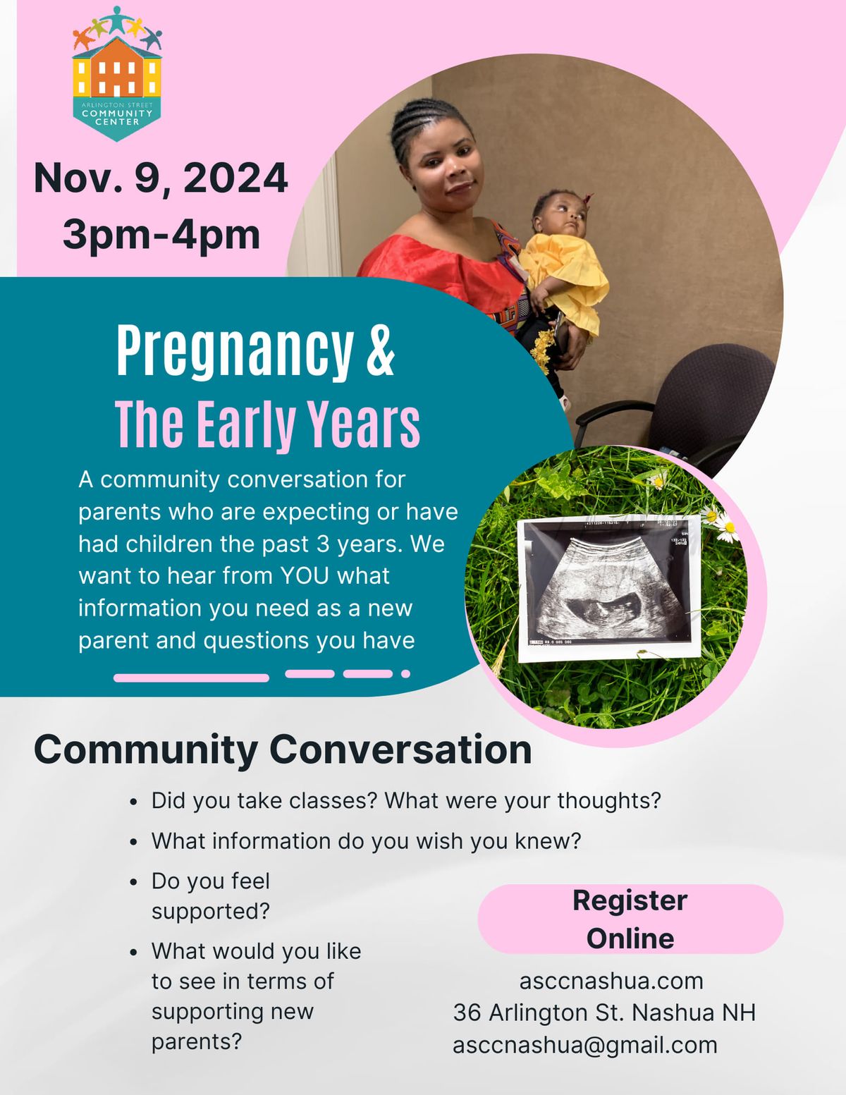 Community Conversations: Expecting Parents and Parents of Young Children 