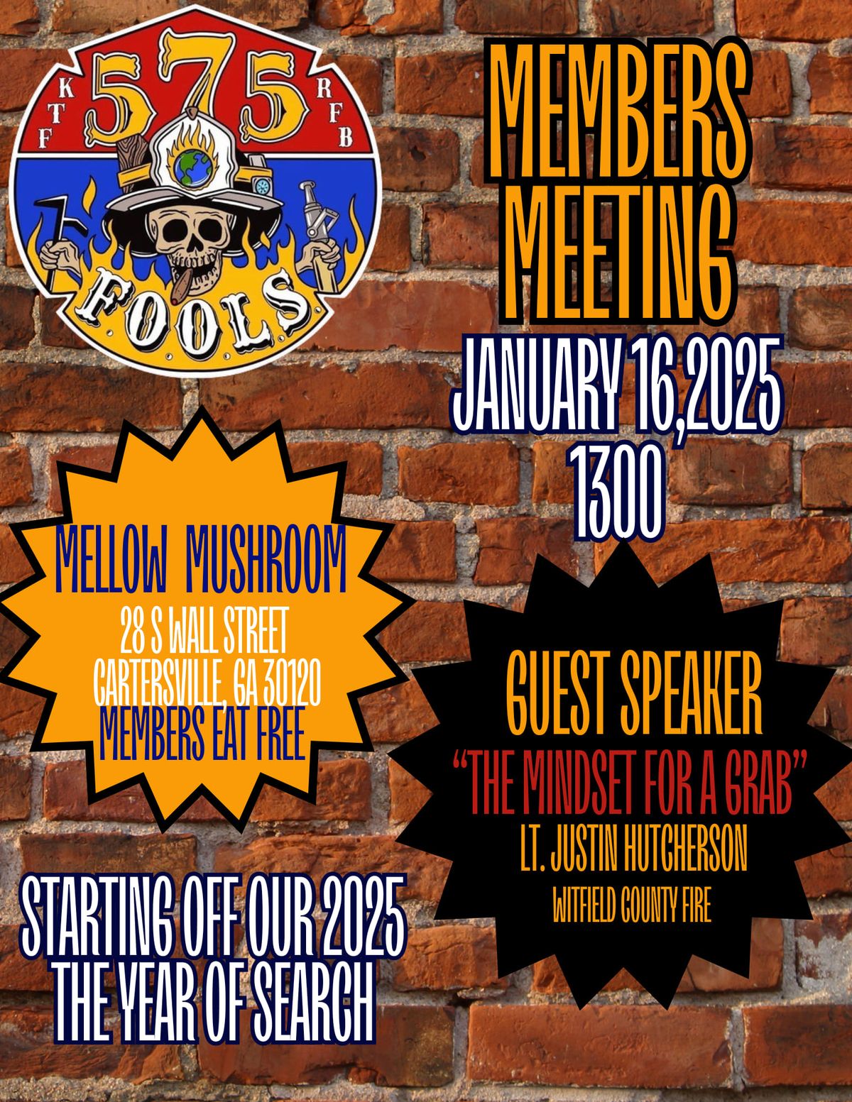 575 F.O.O.L.S. Membership Meeting for the 2025 "Year of Search"