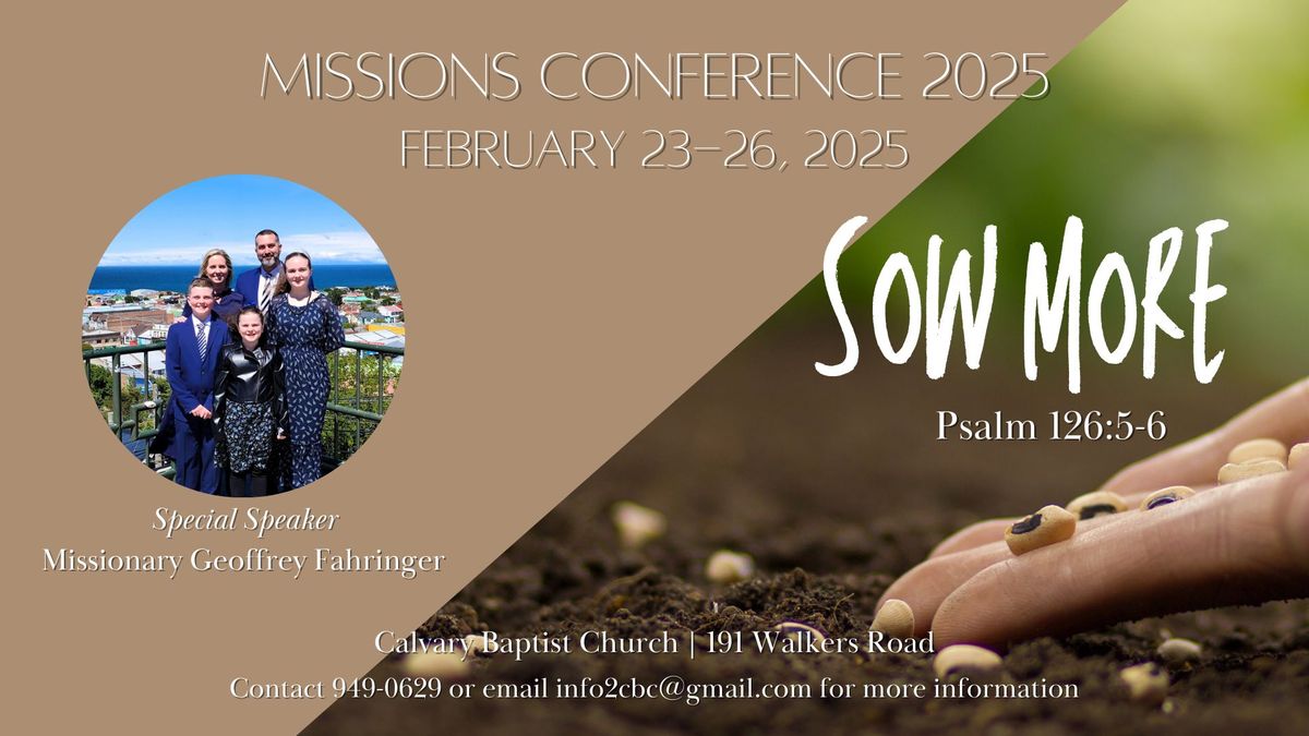 Sow More - Missions Conference 2025