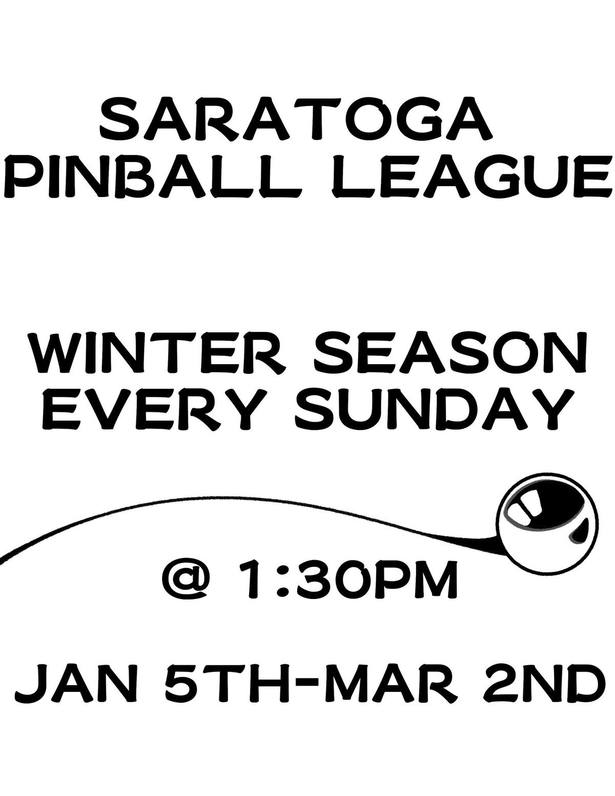 Saratoga Springs Winter Pinball League (Wilton Mall)