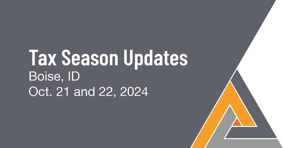 2024 NATP Tax Season Update: Boise, ID