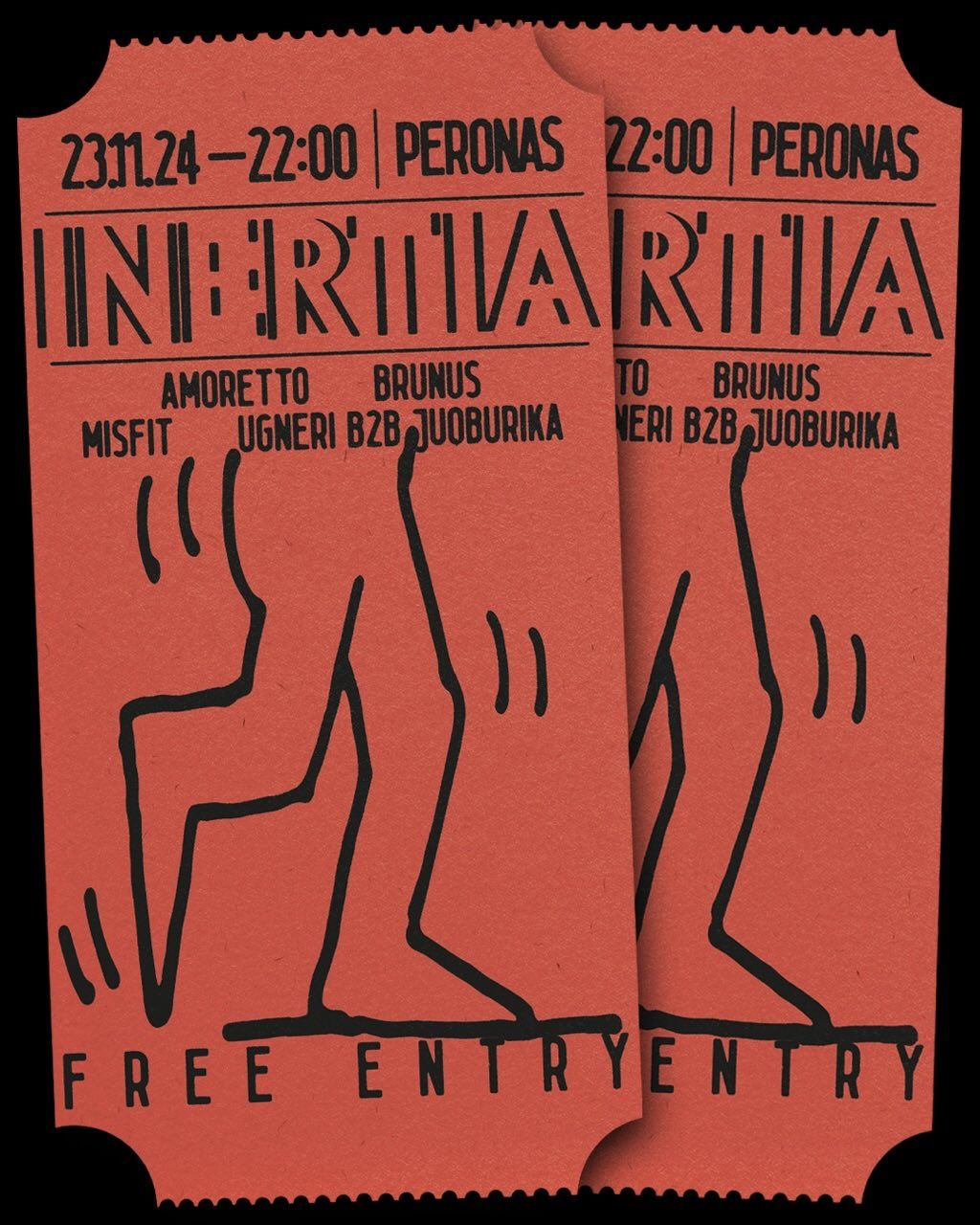 Inertia: Amoretto, Brunus, Misfit, Ugneri b2b Juoburika