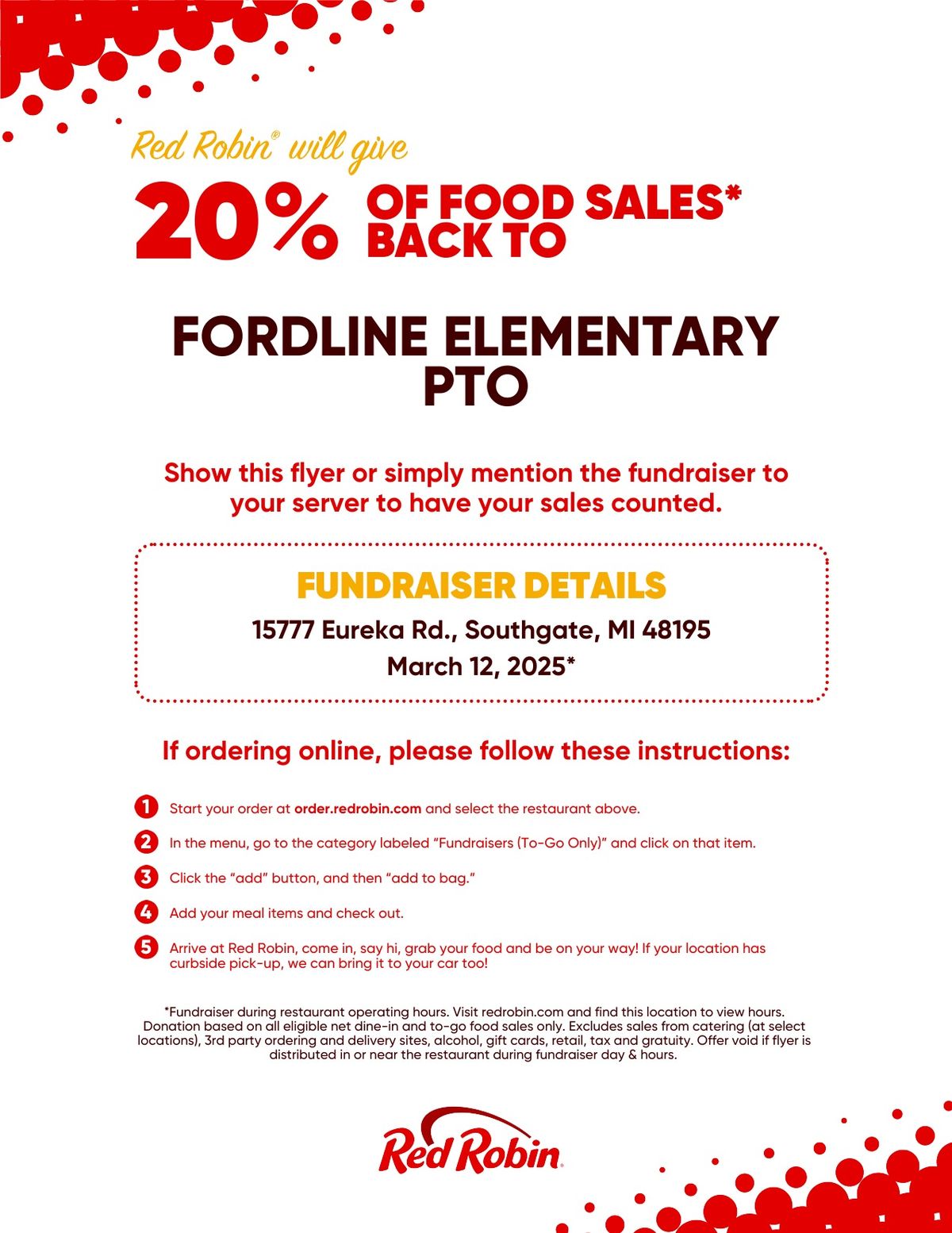 Red Robin Fundraiser