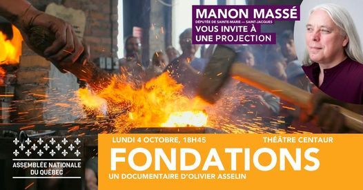 Diffusion du documentaire FONDATIONS - Avec Manon Mass\u00e9
