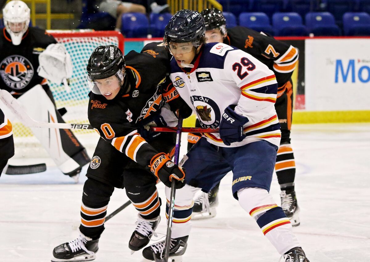 Blackfalds Bulldogs at Trail Smoke Eaters at Cominco Arena