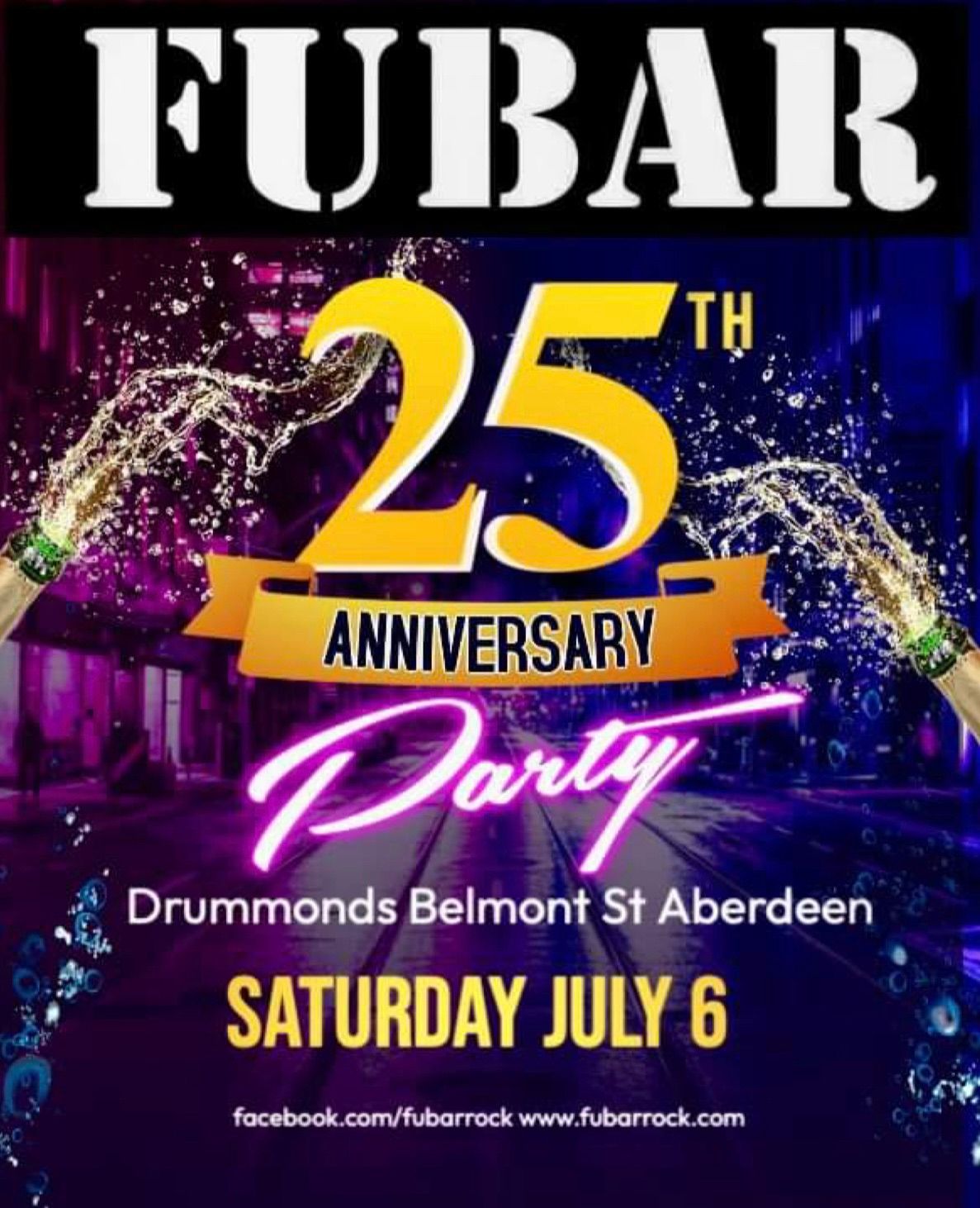 Fubar\u2019s 25th anniversary party at Drummonds