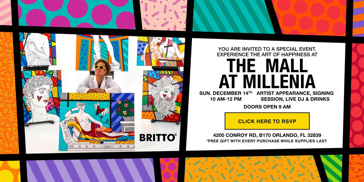 ARTIST ROMERO BRITTO LIVE AT THE MALL AT MILLENIA, ORLANDO -   EVENT