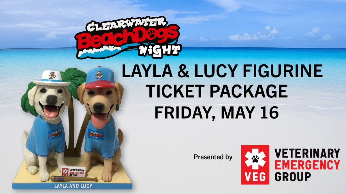 Layla and Lucy May Bobblehead Night + Beach Dogs at Clearwater Threshers