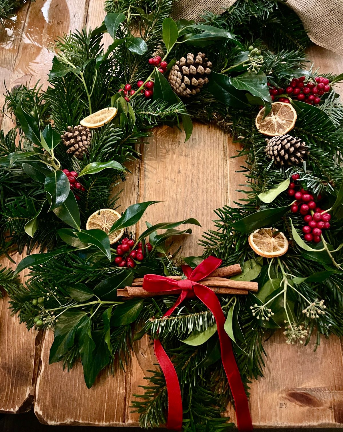 Christmas Wreath Making Workshop - Sheffield Botanical Gardens - Morning session